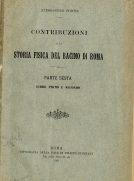 Contribuzioni alla Storia fisica del bacino di Roma (Parte sesta,libro primo e secondo)
